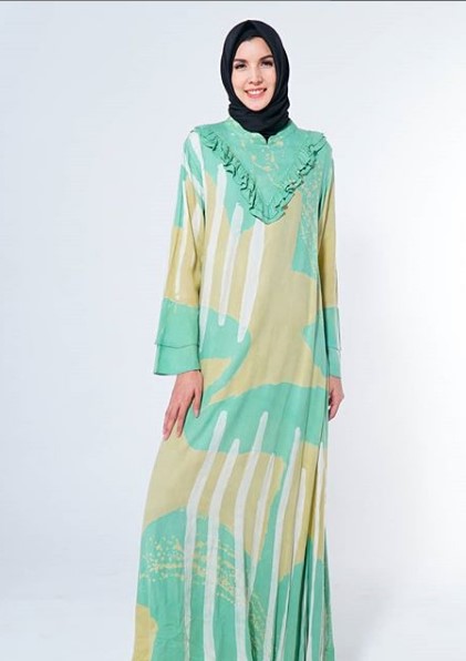14 Padu Padan Baju Muslim dan Gamis Warna Hijau Tosca Gamis