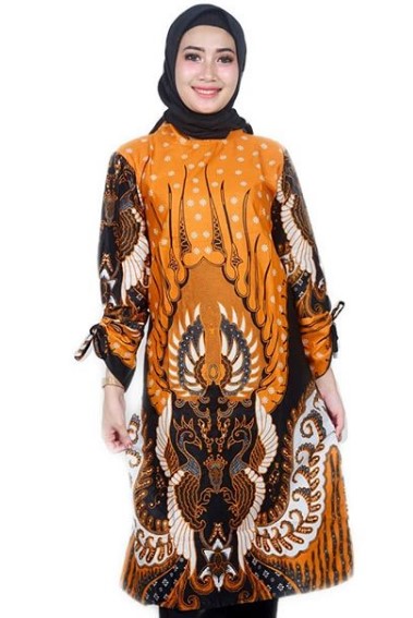 24 Model Baju Kerja Wanita Motif Batik Gamis