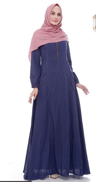  Warna  Hijab yang  Cocok  untuk Baju Muslim Warna  Navy  Gamis