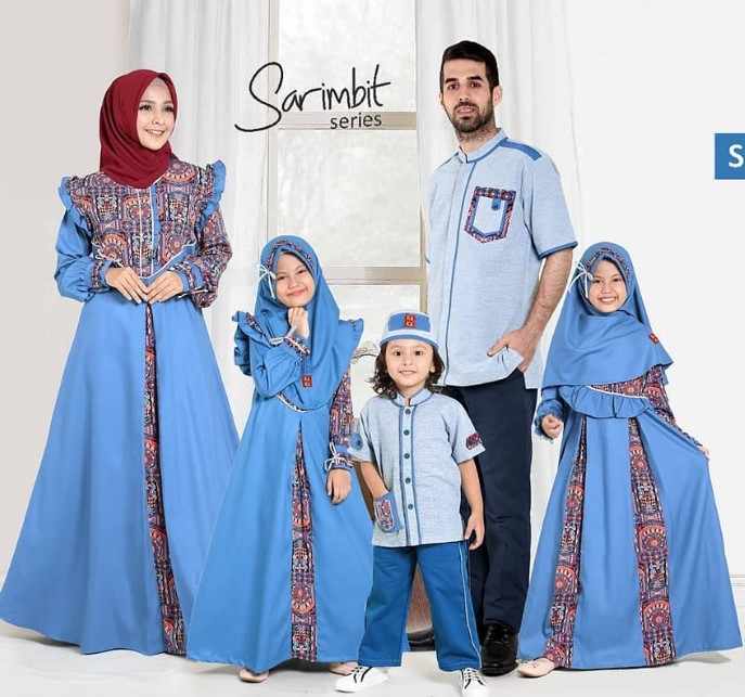 24 Model Baju Sarimbit untuk Ayah Ibu dan Anak Gamis