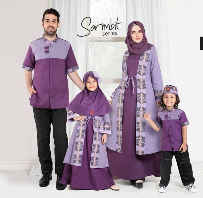 24 Model  Baju  Sarimbit untuk Ayah Ibu  dan  Anak  Gamis